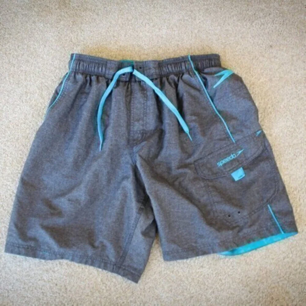 Speedo shorts men’s gray swim shorts size medium